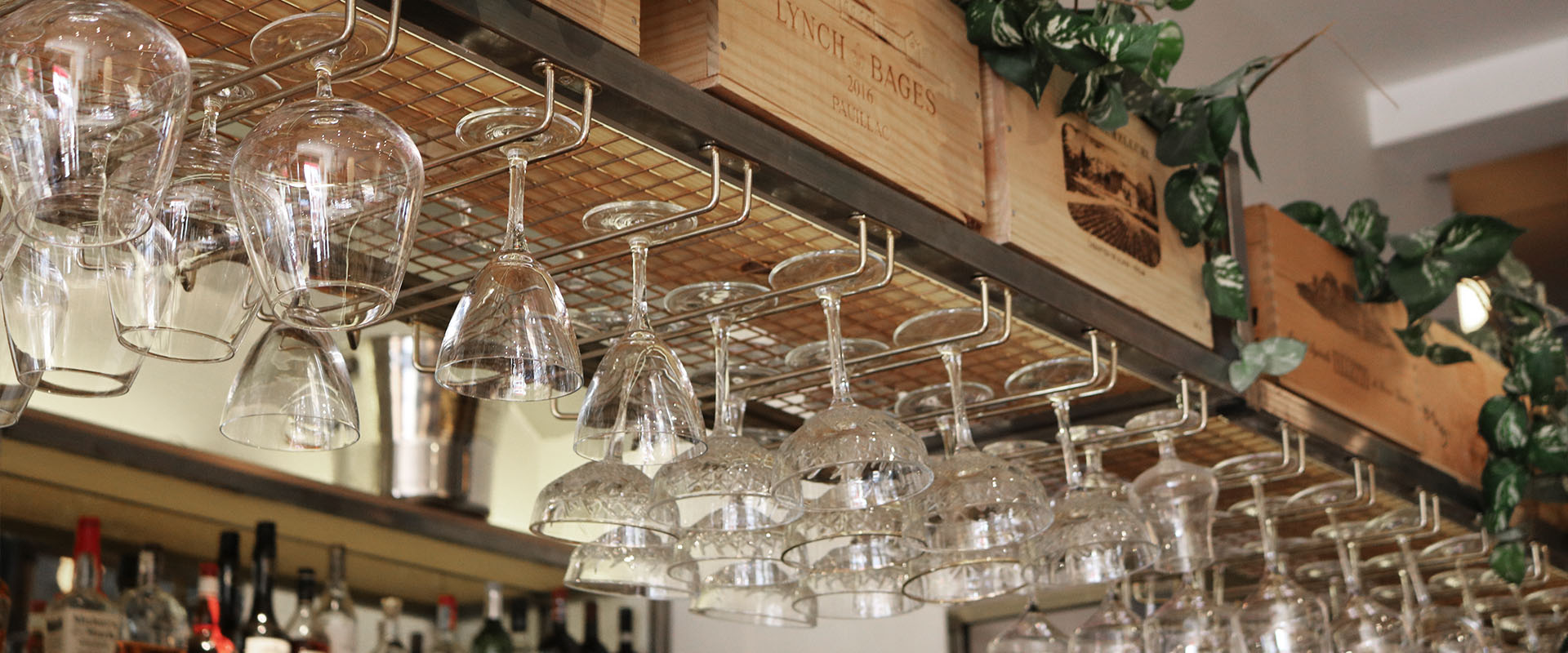 Photo of drinks glasses bar area - Grapevine Dalkey Restaurant and Wine Bar