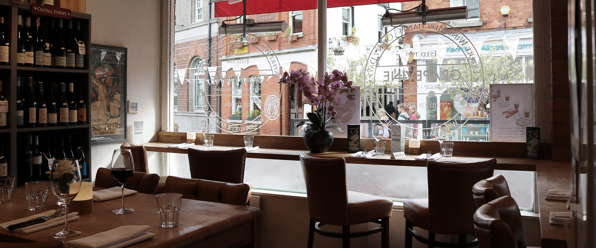 Home Gallery Window Seat Table - Grapevine Dalkey Restaurant and Wine Bar