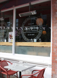 Our Philosophy Outside Seating area with reserved table - Grapevine Dalkey Restaurant and Wine Bar